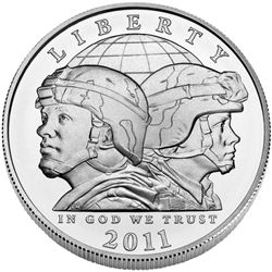 US Commemorative Dollar Uncirculated 2011-S Army