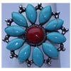 Image 1 : 33.75 CTW SEMIPRECIOUS RING .925 STERLING SILVER