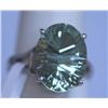 Image 1 : 21.25 CTW GREEN AMETHYST RING .925 STERLING SILVER