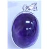 Image 1 : 27.75 CTW AMETHYST PENDANT .925 STERLING SILVER