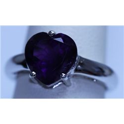 17.20 CTW AMETHYST RING .925 STERLING SILVER