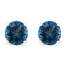 Genuine 2.82 ctw SapphireStud Earring 14k 0.92g