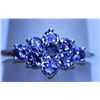 Image 1 : 11.80 CTW TANZANITE RING .925 STERLING SILVER