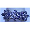 Image 1 : 11.50 CTW TANZANITE RING .925 STERLING SILVER