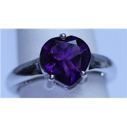 16.75 CTW AMETHYST RING .925 STERLING SILVER