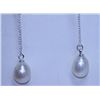 Image 1 : 12.15 CTW WHITE PEARL DANGLING EARRING