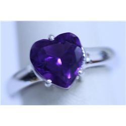 18.10 CTW AMETHYST RING .925 STERLING SILVER