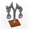 Image 1 : Tanzanite 3.54 ctw Diamond Dangling Earring 14k WY Gold