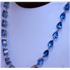 Image 1 : 118.5 CTW BLUE TOPAZ PEARSHAPE NECKLACE .925 STERLING S