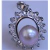 Image 1 : PURPLE PEARL AND CZ PENDANT