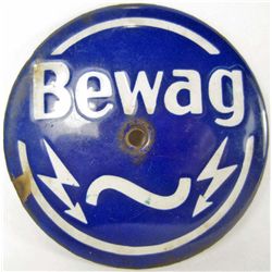 GERMAN BEWAG ELECTRIC COMPANY PORCELAIN SIGN
