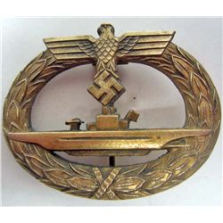 GERMAN NAZI NAVAL U-BOAT SUBMARINE QUALIFICATION BADGE