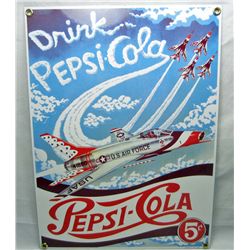 PEPSI COLA ADVERTISING PORCELAIN SIGN