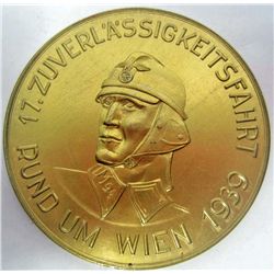 GERMAN NAZI NSKK 1939 VIENNA MOTORCYCLE TABLE AWARD