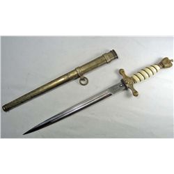 GERMAN NAZI NAVAL OFFICERS DAGGER W/ SCABBARD