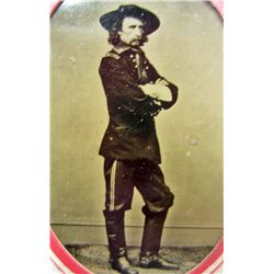US CIVIL WAR ERA UNION ARMY GENERAL GEORGE A CUSTER TIN TYPE PHOTO