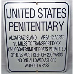 UNITED STATES PENITENTIARY PORCELAIN SIGN