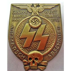 GERMAN NAZI WAFFEN SS 1933 FRANKFURT RALLY BADGE