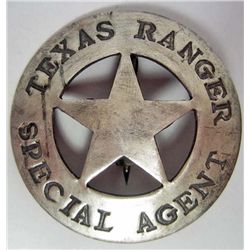 OLD WEST TEXAS RANGER SPECIAL AGENT LAW BADGE