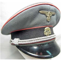 GERMAN NAZI WAFFEN SS PANZER OFFICERS VISOR CAP