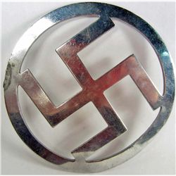 GERMAN NAZI METAL SWASTICA SIGN / EMBLEM