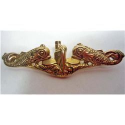 USN NAVAL OFFICERS SUBMARINE DOLPHIN BADGE