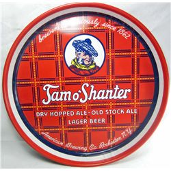 VINTAGE TAM O'SHANTER PLAID BEER ADVERTISING TRAY