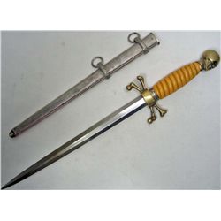 GERMAN AZI WAFFEN SS PROTO TYPE DAGGER AND SCABBARD