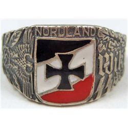 STERLING SILVER GERMAN NAZI NORDLAND RING