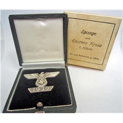 BOXED AND CASED GERMAN NAZI 1ST CLASS CLASP TOT HE IRON CROSS