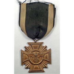 GERMAN NAZI NSDAP LONG SERVICE MEDAL W/ RIBBON