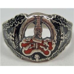 GERMAN NAZI ENAMELED ANTI PARTISAN RING