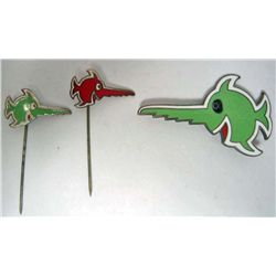 GERMAN NAZI NAVAL U-BOAT SUBMARINE FLOTILLA STICK PINS AND CAP BADGE