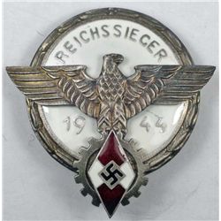 GERMAN NAZI ENAMELED REICHSSIEGER BADGE