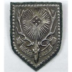 GERMAN NAZI SPORTSMAN BADGE W/ GREEN WOOL BACKING