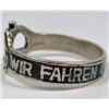 Image 2 : STERLING SILVER GERMAN NAZI ENAMELED U-BOAT RING