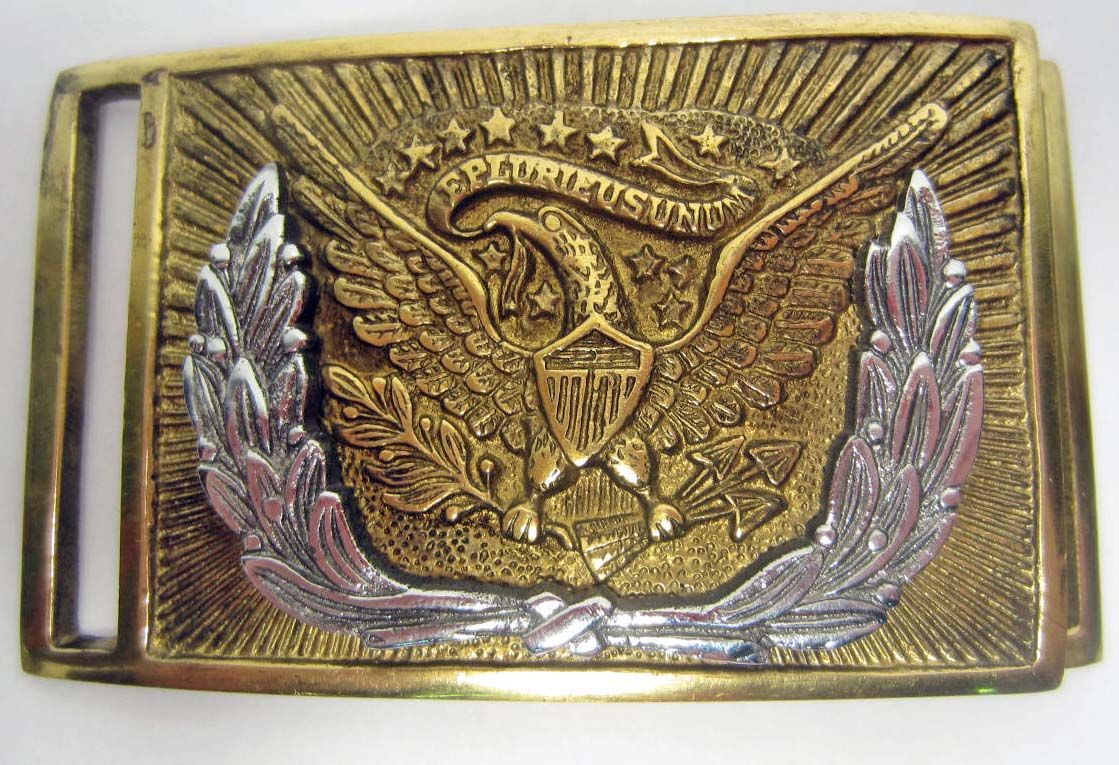 US CIVIL WAR ERA UNION OFFICERS BELT BUCKLE