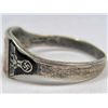 Image 2 : STERLING SILVER GERMAN NAZI ENAMELED RING