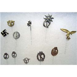 LOT OF APPROX. 10 GERMAN NAZI STICK PINS