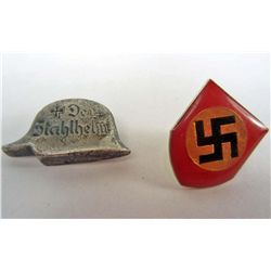 LOT OF 2 GERMAN NAZI PINS