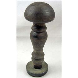 GERMAN NAZI WAX SEAL / RUBBER STAMP W/ WOOD HANDLE