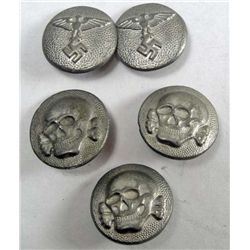 LOT OF 5 GERMAN NAZI BUTTONS