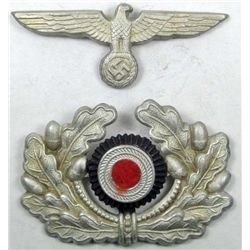 GERMAN NAZI VISOR CAP HAT BADGE SET