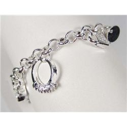 10816 - SILVER CHARM BRACELET MARKED .925