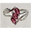 Image 1 : 9478 - 14K WHITE GOLD OVER STERLING SILVER RHODOLITE GARNET RING