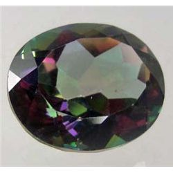 11450 - 6.27 CT GREEN RAINBOW TOPAZ OVAL