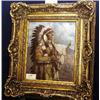 Image 1 : 1 OIL PAINTING-TROY DENTON. WITH COW SKULL 24"X20"...