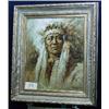 Image 1 : 1 OIL PAINTING, TROY DENTON, WEARING HEADRESS,...