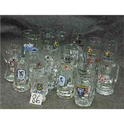 1 BOX FULL OF BEER GLASSES...