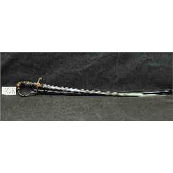 1 GERMAN WW2 SWORD WITH SCABBARD LION EYES SIGNED BY EICKHORN....